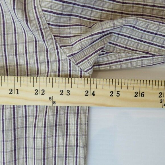 Roper Shirt Western Long-Sleeved Button-Up Heavyweight Tan Plaid Men's Large - Picture 10 of 10